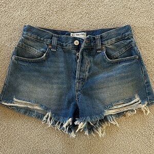 We The Free Distressed Blue Jean Shorts